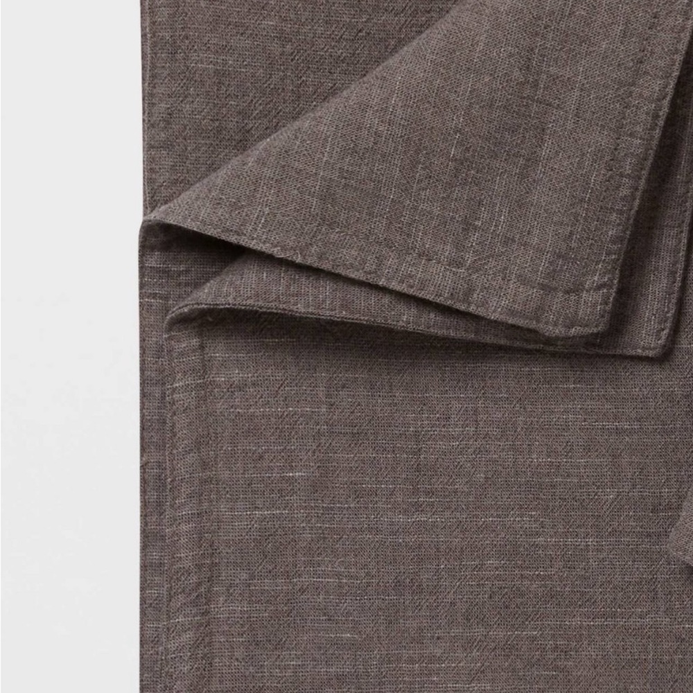 *Set of 2 Threshold - Standard Space Dyed action Linen Shams in Dark Gray